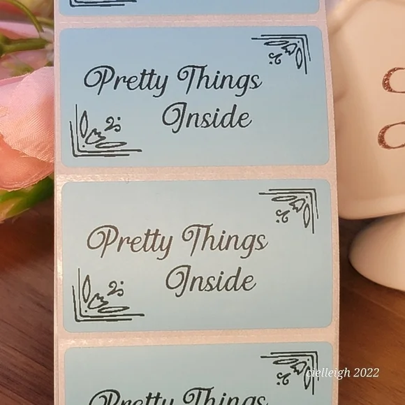 Pretty things inside Packaging Labels Stickers - Picture 2 of 6